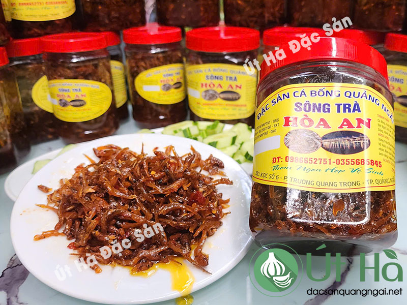 Cá bống Sông Trà kho tiêu đóng hũ